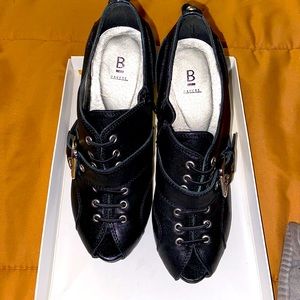 Used black peep toe with a 5 in heel